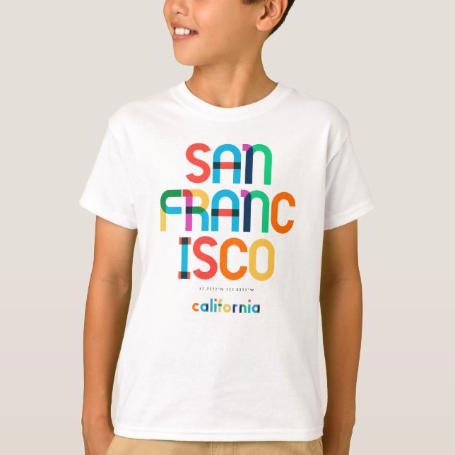San Francisco California Mitte Jahrhundert, Pop Ar T-Shirt (Vorderseite)