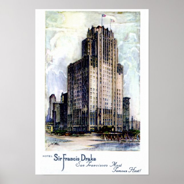 San Francisco California Sir Francis Drake Hotel Poster (Vorne)