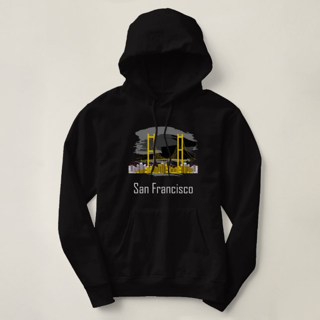 San Francisco California Skyline Souvenir Hoodie (Design vorne)