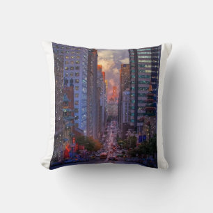 San Francisco California Street Skyline Glitter Kissen