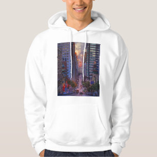 San Francisco California Street Skyline Glitzer Hoodie