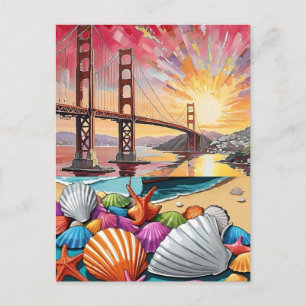 San Francisco California Travel Print Wall Decke W Feiertagspostkarte
