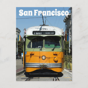 San Francisco California Trolley Auto Postkarte