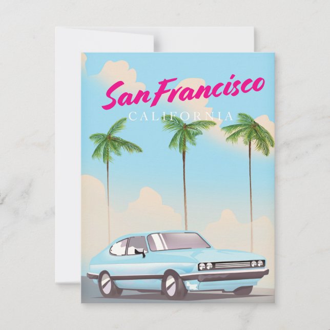 San Francisco California Tropical travel poster (Vorderseite)