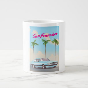 San Francisco California Tropical travel poster Jumbo-Tasse