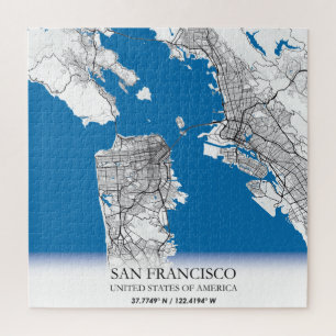 San Francisco California USA Travel City Map Puzzle