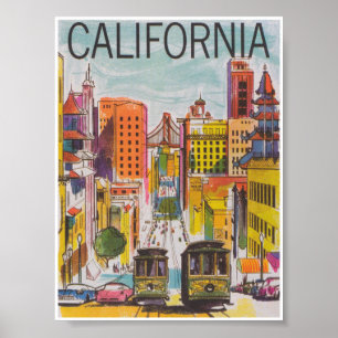 San Francisco California Vintage Travel Poster