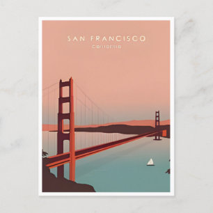 San Francisco California Vintager Urlaub Postkarte