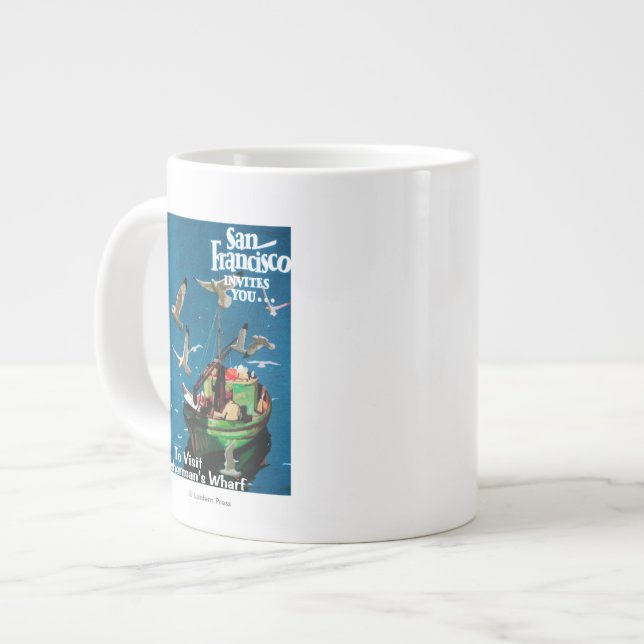 San Francisco, CaliforniaFishermans Kai Jumbo-Tasse (Vorderseite Links)