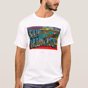 San Francisco, CaliforniaLarge Buchstabe-Szenen T-Shirt