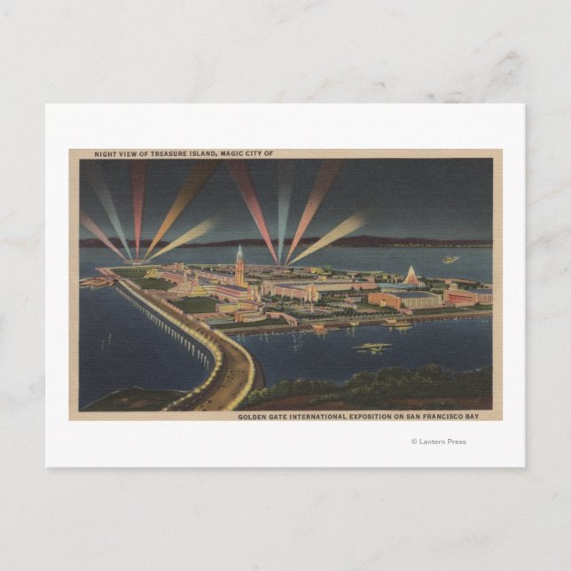 San Francisco, CATreasure Island auf der Intl Expo Postkarte (Vorderseite)