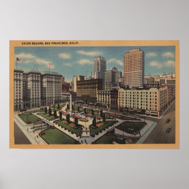 San Francisco, CAUnion Square View Poster (Vorne)