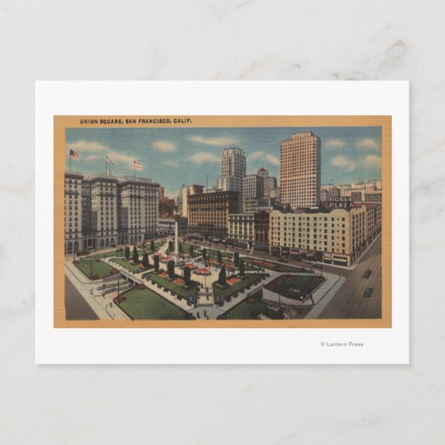 San Francisco, CAUnion Square View Postkarte (Vorderseite)