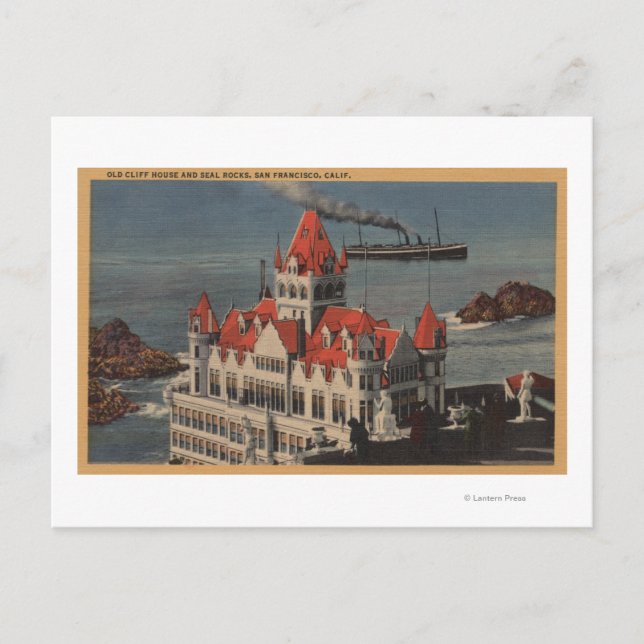 San Francisco, CAView of Old Cliff House Postkarte (Vorderseite)