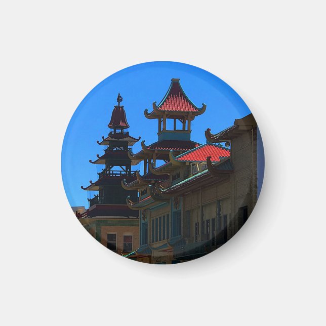 San Francisco Chinatown #10 Round Magnet (Vorne)