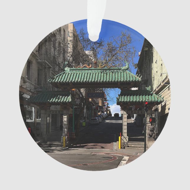 San Francisco Chinatown Gate #3 Ornament (Vorderseite)
