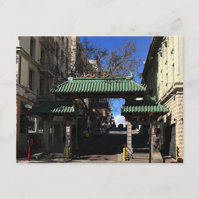 San Francisco Chinatown Gate #3 Postkarte (Vorderseite)
