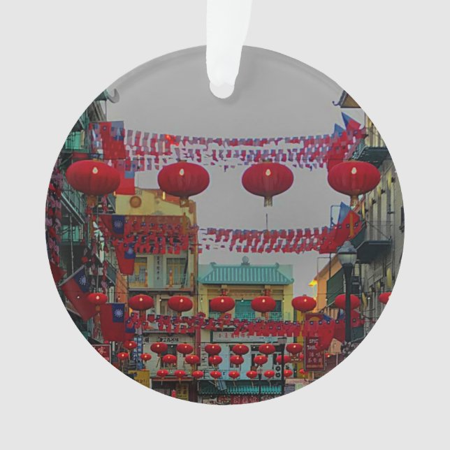 San Francisco Chinatown Lanterns #4 Ornament (Vorderseite)