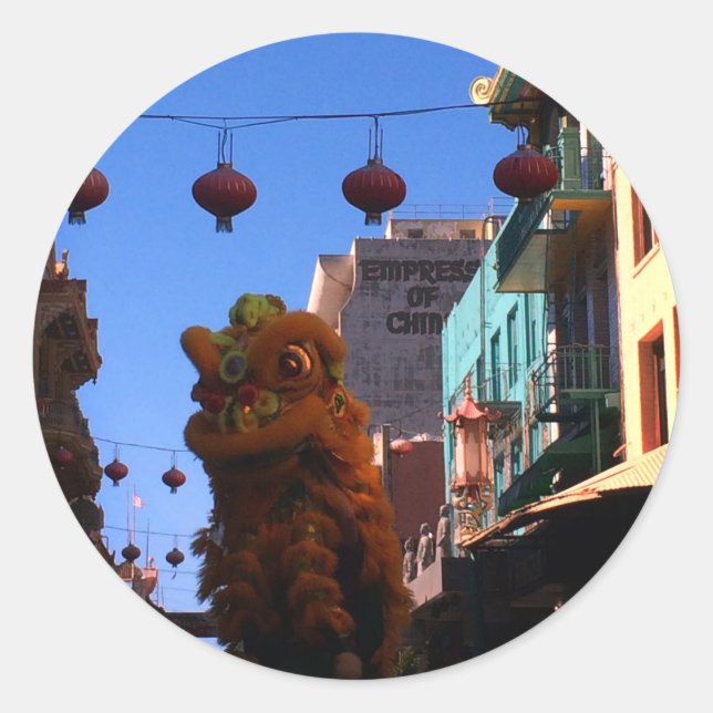 San Francisco Chinatown Lion Dance Stickers (Vorderseite)