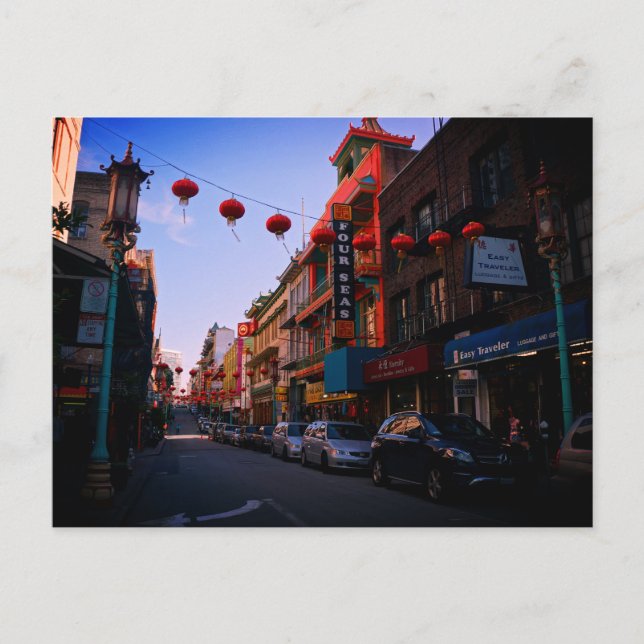 San Francisco Chinatown Postcard Postkarte (Vorderseite)