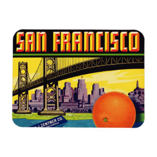 San Francisco Citrus Etikett Magnet