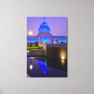 San Francisco City Hall in hellem Blaulicht  Leinwanddruck