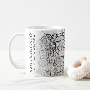 San Francisco City Map   Kaffeetasse