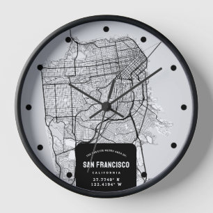 San Francisco City Map Uhr
