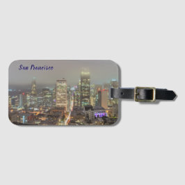 San Francisco Cityscape at Nighttime Luggage Tag Gepäckanhänger