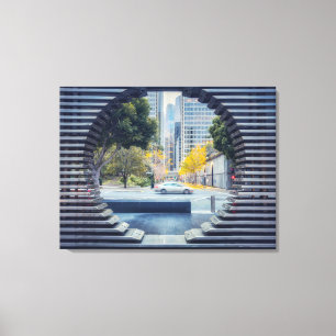 San Francisco Cityscape durch Metallrahmen Leinwanddruck