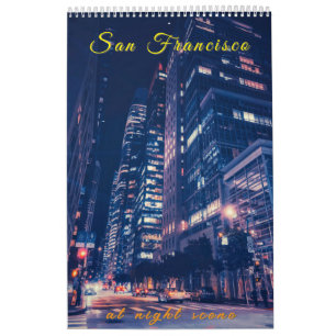 San Francisco Cityscape in der Nacht Szene Kalender