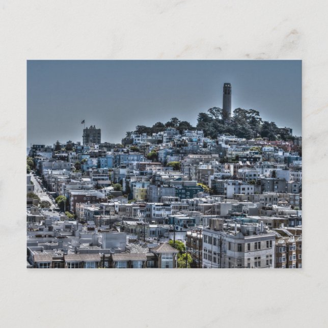 San Francisco Coit Tower Postkarte (Vorderseite)