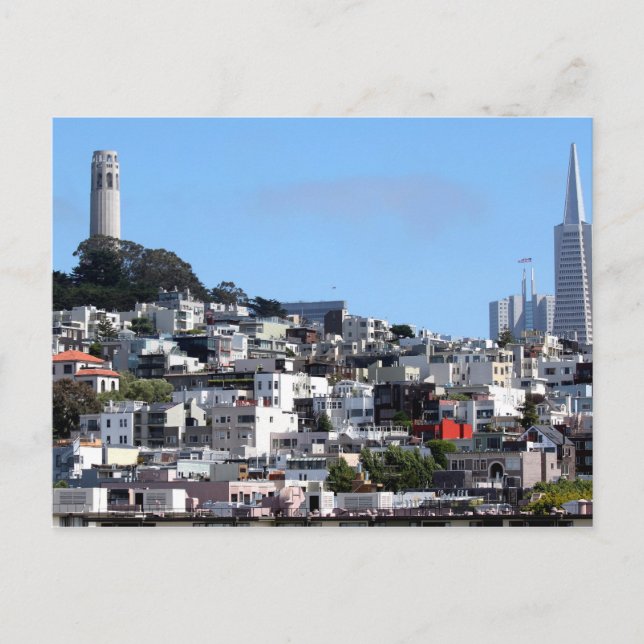 San Francisco Coit Tower Postkarte (Vorderseite)