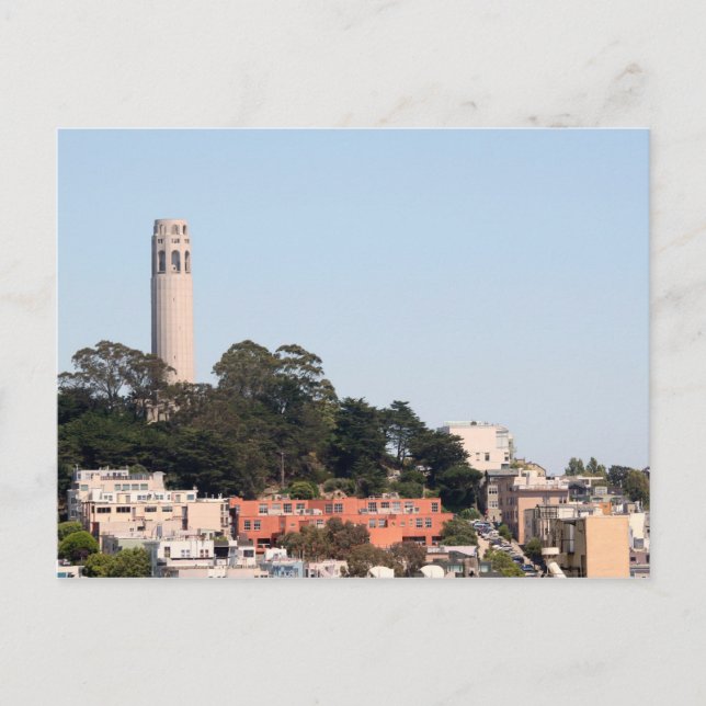 San Francisco Coit Tower Postkarte (Vorderseite)