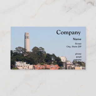 San Francisco Coit Turm Visitenkarte