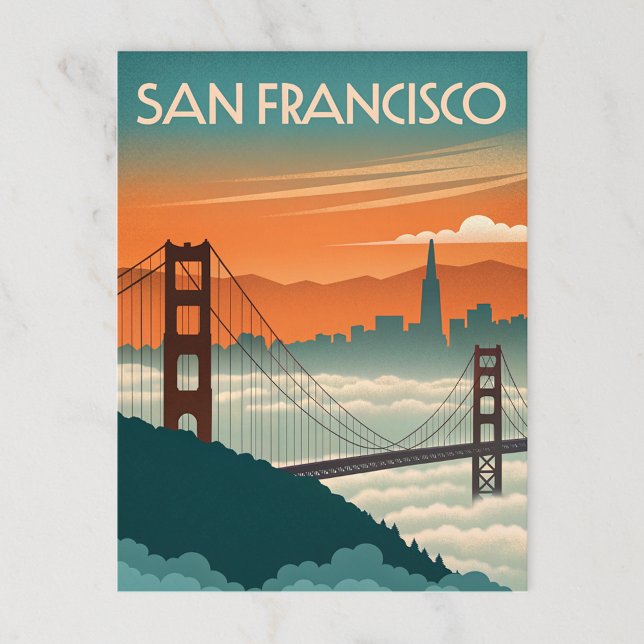 San Francisco: Der misty Charme des Golden Gate Postkarte (Von Creator hochgeladen)