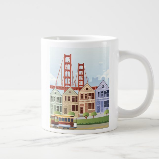 San Francisco| Die gestrichenen Damen Jumbo-Tasse (Rechts)
