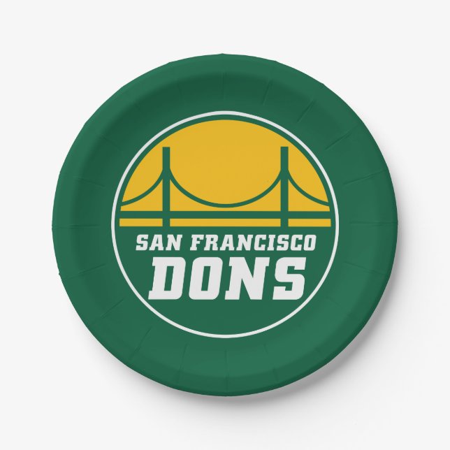 San Francisco Dons Pappteller (Vorderseite)