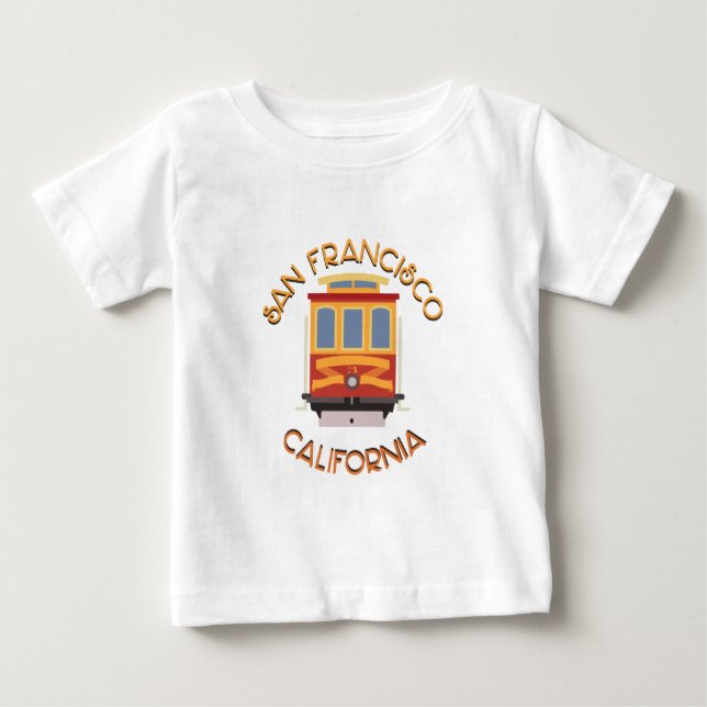 San Francisco Drahtseilbahn Baby T-shirt (Vorderseite)