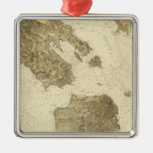 San Francisco Eingang, Kalifornien 2 Silbernes Ornament