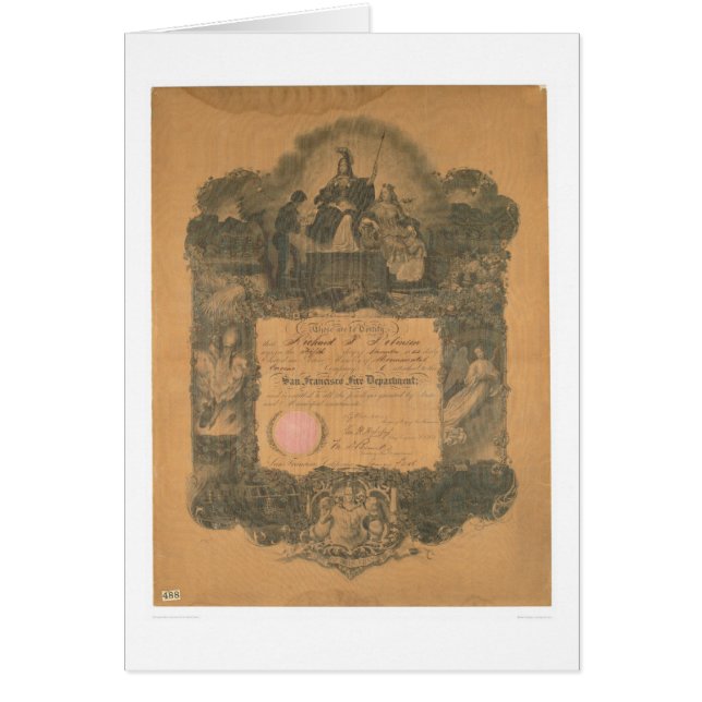 San Francisco Feuerwehr-Zertifikat (1481A) (Vorne)