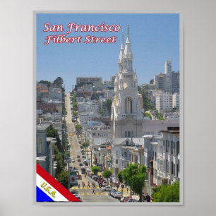 San Francisco - Filbert Street - Vereinigte Staate Poster