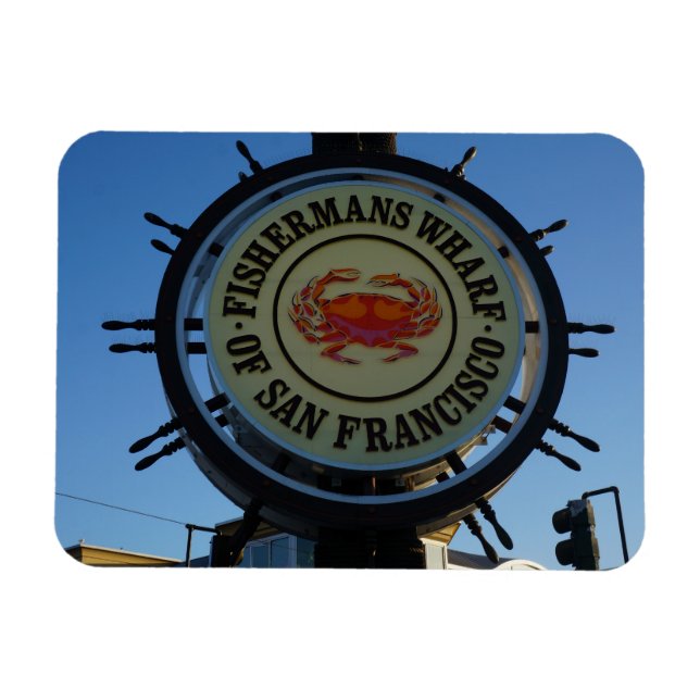 San Francisco Fishermans Wharf Foto Magnet (Horizontal)