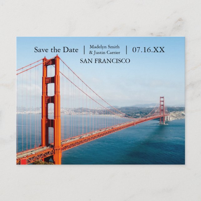 San Francisco Foto - Save the Date Postkarte (Vorderseite)