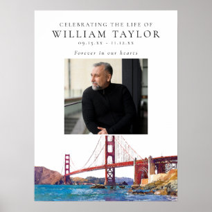 San Francisco Foto Trauer Gedenk Begrüßungsschild Poster