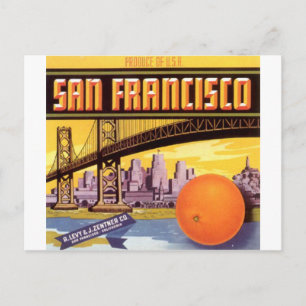 San Francisco-Früchte Postkarte