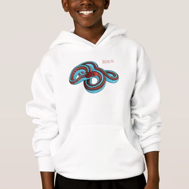 San Francisco Garter Schlange Cartoon Illustration Hoodie (Vorderseite)