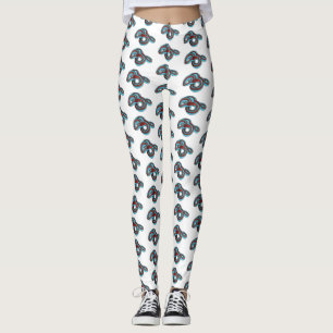 San Francisco Garter Schlange Cartoon Illustration Leggings
