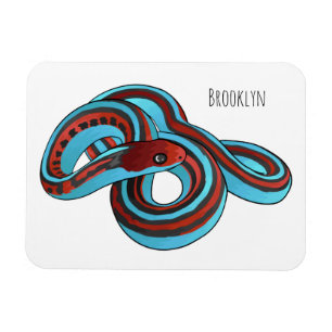 San Francisco Garter Schlange Cartoon Illustration Magnet