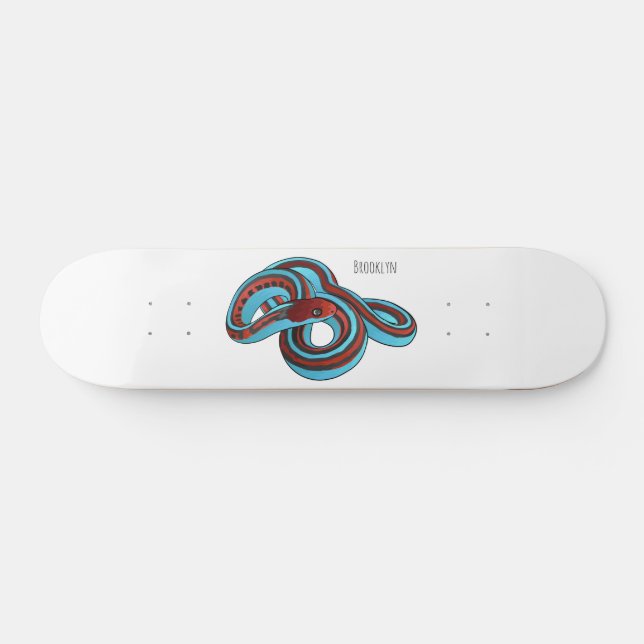 San Francisco Garter Schlange Cartoon Illustration Skateboard (Horizontal)